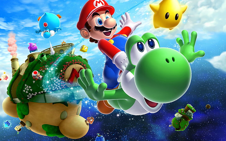 Плакат за игра Super Mario Galaxy 2, HD тапет