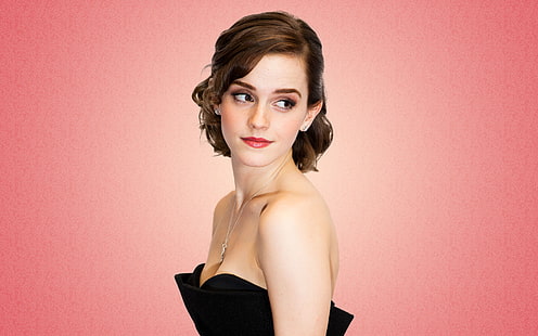 Emma Watson quente decote bonito, Emma Watson, celebridades femininas, Emma Watson, atriz, hollywood, HD papel de parede HD wallpaper