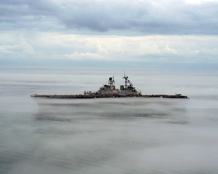 gray ship, Warships, United States Navy, Amphibious Assault Ship, USS Iwo Jima (LHD-7), Warship, HD wallpaper