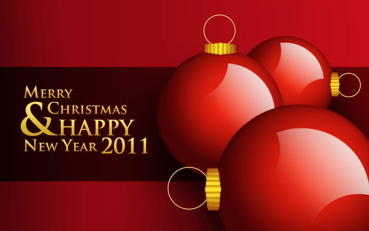 2011 Happy New Year & Christmas, christmas, year, 2011, happy, HD wallpaper