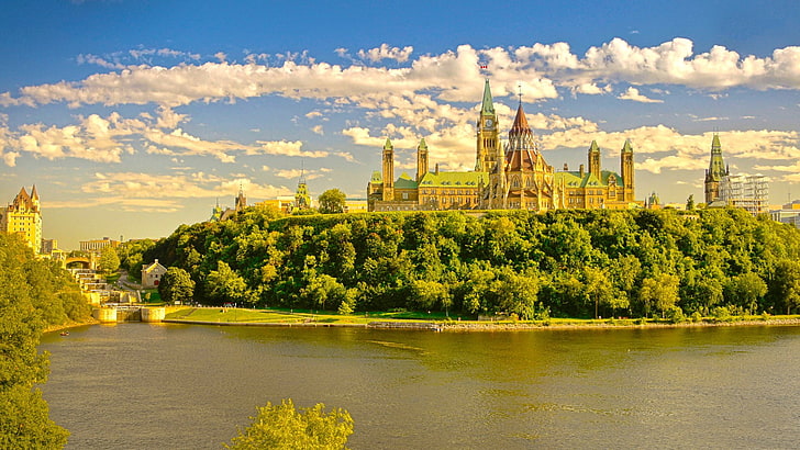 Man Made, Parliament of Canada, Architecture, Canada, Ottowa, Parliament, Parliament Hill, HD wallpaper