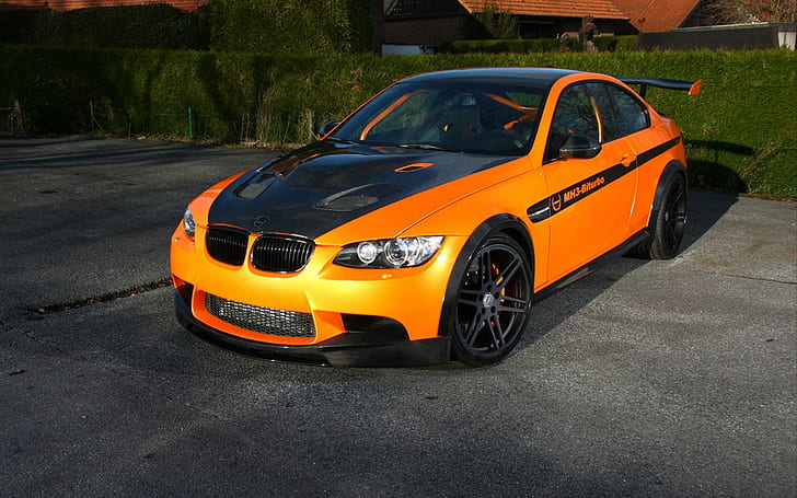 Manhart MH3 V8 RS Clubsport 2012, orange bmw coupe, Clubsport, 2012, manhart, mobil, mobil lain, Wallpaper HD