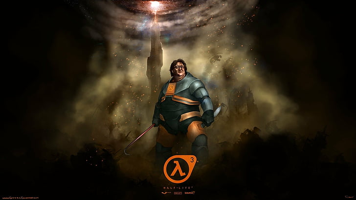 Half-Life, Half-Life 3, Citadel, Funny, Gabe Newell, Knife, Parody, Valve Corporation, HD wallpaper