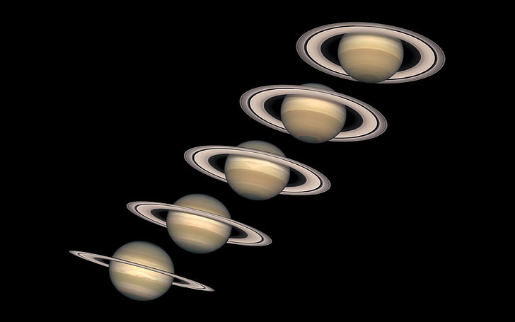 планета сатурн иллюстрация, сатурн, планета, солнечная система, космос, HD обои