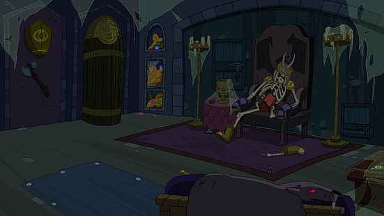 skeleton illustration, Adventure Time, cartoon, HD wallpaper HD wallpaper