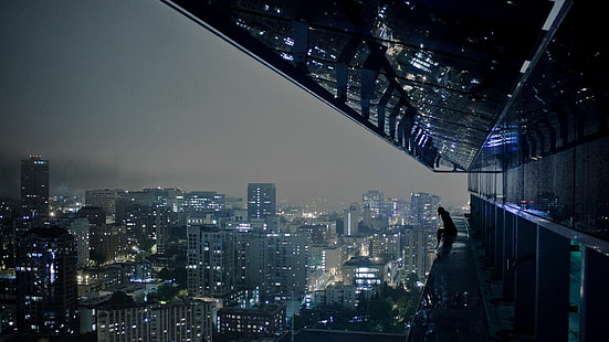 Stadt Nachtlichter HD, Städte, Stadtlandschaften, Hong Kong, Lichter, Nacht, Wolkenkratzer, städtisch, HD-Hintergrundbild HD wallpaper