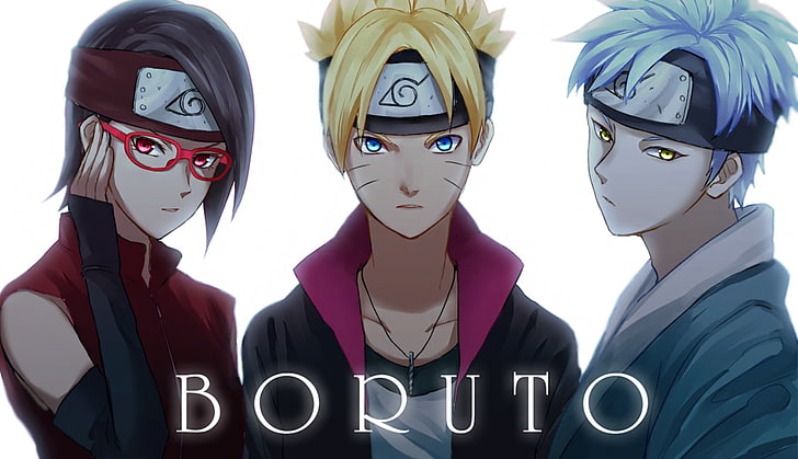 Boruto karakter dijital duvar kağıdı, Anime, Boruto: Naruto Film, Boruto Uzumaki, Mitsuki (Naruto), Naruto, Sarada Uchiha, HD masaüstü duvar kağıdı
