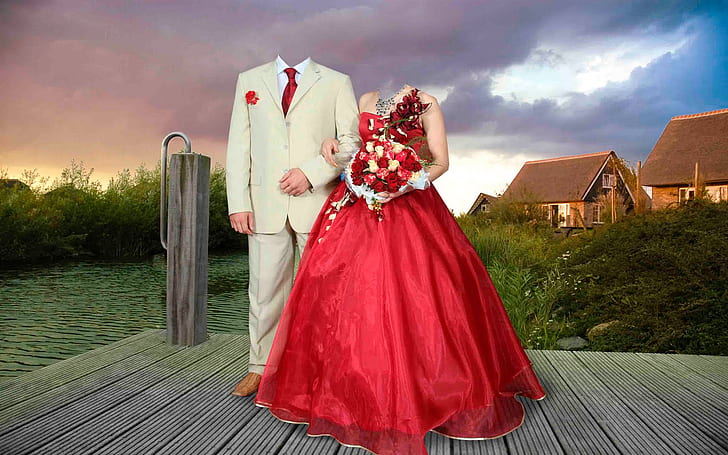 Plantilla para la novia y el novio foto Psd, Fondo de pantalla HD