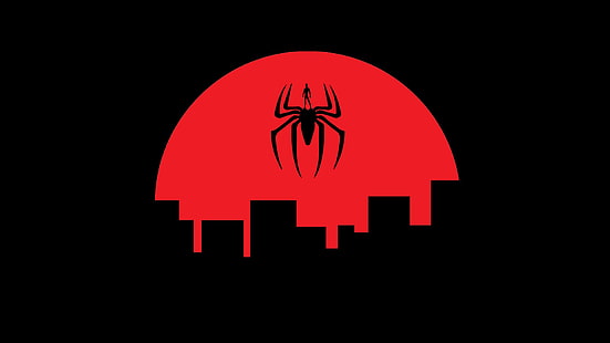 Örümcek Adam, Marvel Sinematik Evreni, minimalizm, basit arka plan, Marvel Comics, HD masaüstü duvar kağıdı HD wallpaper