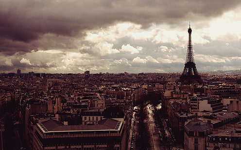 パリ、エッフェル塔、街並み、フランス、 HDデスクトップの壁紙 HD wallpaper