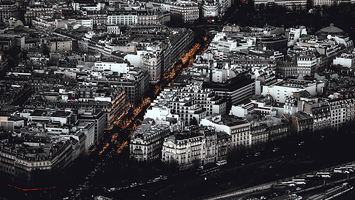 Stadtbild, Verkehr, selektive Färbung, Fotografie, Ampeln, HD-Hintergrundbild