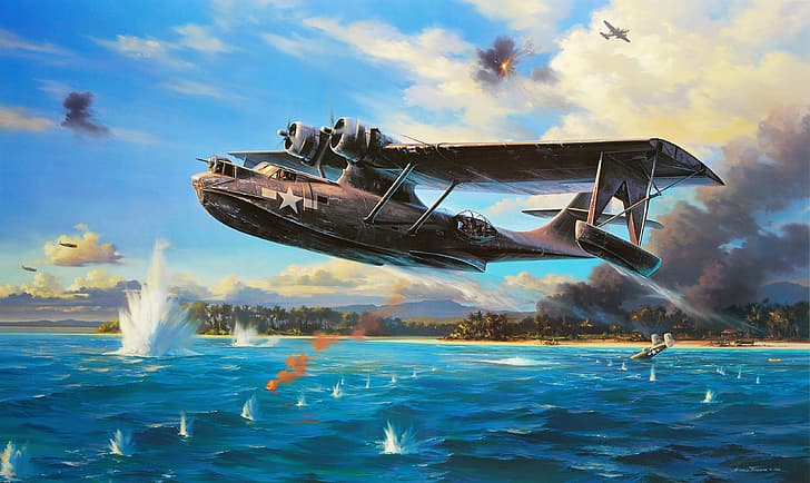 สงครามโลกครั้งที่สอง, สงคราม, ทหาร, เครื่องบิน, เครื่องบิน, เครื่องบินทหาร, เครื่องบินลอย, กองทัพเรือสหรัฐฯ, PBY Catalina, รวม PBY Catalina, สหรัฐอเมริกา, เรือเหาะ, กองทัพอากาศ, วอลล์เปเปอร์ HD