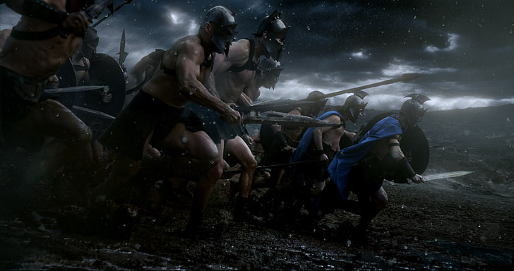 300: фильм «Восстание империи», скриншот, 300 спартанцев, битва, воины, 300, исторический фильм, восстание империи., HD обои