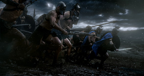 300: фильм «Восстание империи», скриншот, 300 спартанцев, битва, воины, 300, исторический фильм, восстание империи., HD обои HD wallpaper