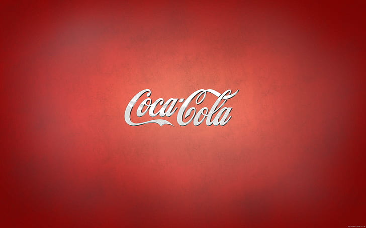Coca Cola logo on red background, coca cola logo, brand, logo, coca, cola, red, HD wallpaper