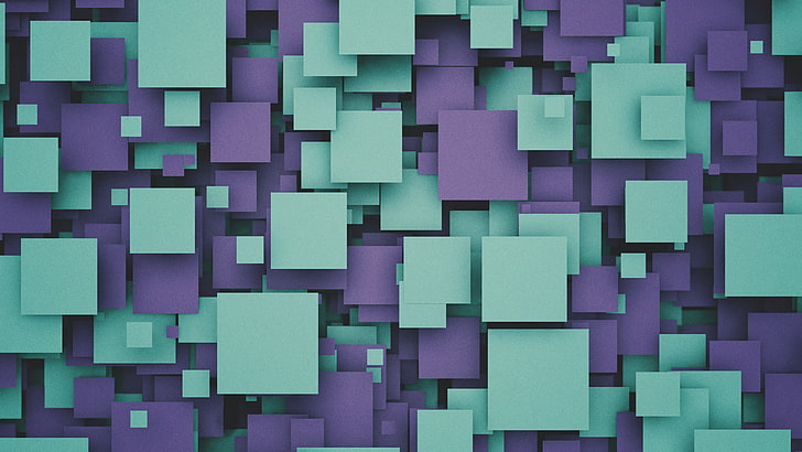 wallpaper teal dan ungu, wallpaper biru dan ungu, 3D, seni digital, render, CGI, abstrak, Wallpaper HD