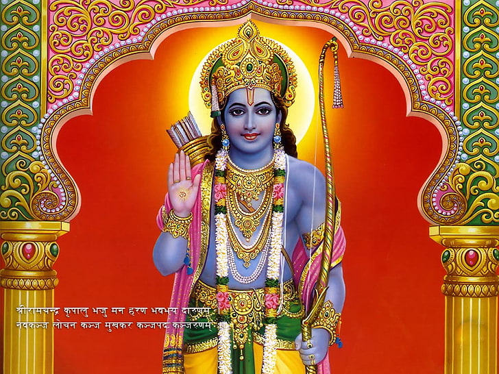 Lord Ram Andlig, Lord Krishna affisch, Gud, Lord Ram, herre, HD tapet