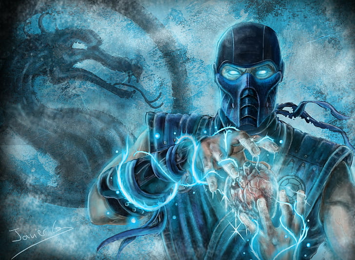 Mortal Kombat ، Sub-Zero ، قتال مورتال تحت الصفر ، قلب ، قناع ، مورتال كومبات ، Sub-Zero، خلفية HD