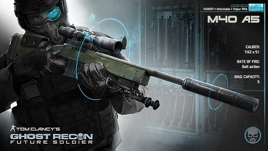 Ghost Recon, Tom Clancys Ghost Recon, Remington 700, Silencer, Tom Clancys Ghost Recon: Future Soldier, HD-Hintergrundbild HD wallpaper