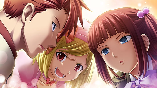 Anime, Umineko: Quando choram, Ange Ushiromiya, Battler Ushiromiya, Lambdadelta (Umineko no Naku Koro ni), HD papel de parede HD wallpaper