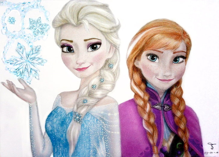 Disney Dondurulmuş Anna ve Elsa resim, Film, Dondurulmuş, Anna (Dondurulmuş), Arendelle, Elsa (Dondurulmuş), Dondurulmuş (Film), Kar, HD masaüstü duvar kağıdı