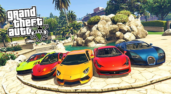 Grand Theft Auto V Cars, Fondo de pantalla del juego GTA V, Juegos, Grand Theft Auto, Fondo de pantalla HD HD wallpaper