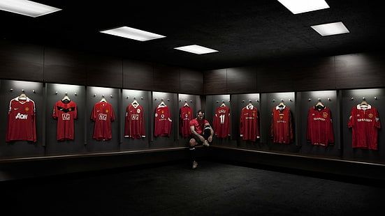 Человек Юнайтед, Манчестер Юнайтед, Премьер-лига, Руни, Райан Гиггз, HD обои HD wallpaper