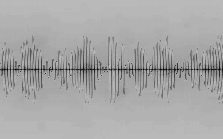Suara, Gelombang Suara, Skala abu-abu, suara, gelombang suara, skala abu-abu, Wallpaper HD