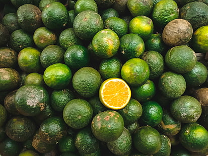 grüne Früchte, Limetten, Zitrusfrüchte, Früchte, HD-Hintergrundbild HD wallpaper