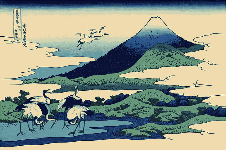 Hokusai, Mount Fuji, Japan, HD wallpaper