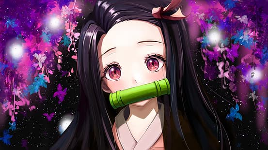 Kamado Nezuko, Anime, Bambus, HD-Hintergrundbild HD wallpaper