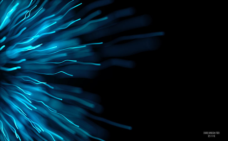 Частица 4K 2, дигитален тапет със синя вълна, Художествен, Абстракт, Син, Тъмен, частици, частици, 4k, HD тапет