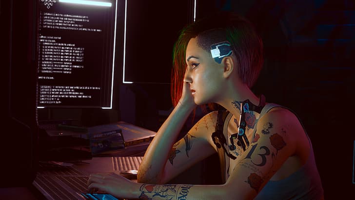 Cyberpunk 2077, videospel, CD Projekt RED, Judy Alvarez, cyberpunk, HD tapet