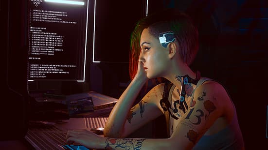 Cyberpunk 2077, วิดีโอเกม, CD Projekt RED, Judy Alvarez, cyberpunk, วอลล์เปเปอร์ HD HD wallpaper