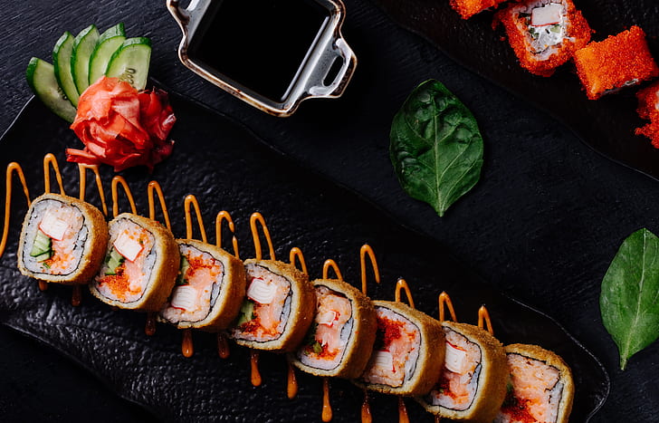 Food, Sushi, Seafood, Still Life, HD wallpaper