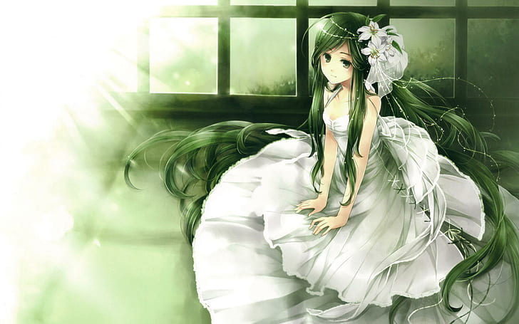 Anime noiva, personagem de anime feminino, anime, 2560x1600, mulher, noiva, HD papel de parede