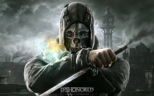 Обезчестен плакат за игра, Dishonored, Corvo Attano, HD тапет HD wallpaper