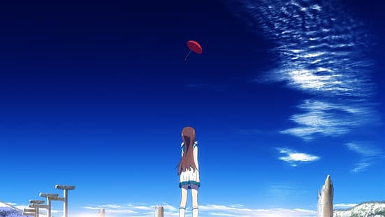 Manaka Mukaido, Himmel, Nagi no Asukara, HD-Hintergrundbild HD wallpaper