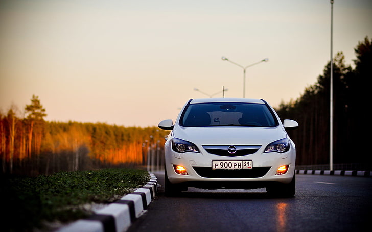 Opel Astra, white Opel sedan, Cars, Opel, HD wallpaper
