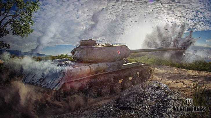 foto del tanque gris durante el día, World of Tanks, tanque, juegos de guerra, videojuegos, IS-1, IS-2, Fondo de pantalla HD