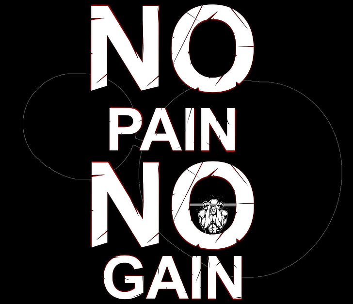 pas de douleur pas de gain affiche, douleur, entraînement, gym, gain, Fond d'écran HD
