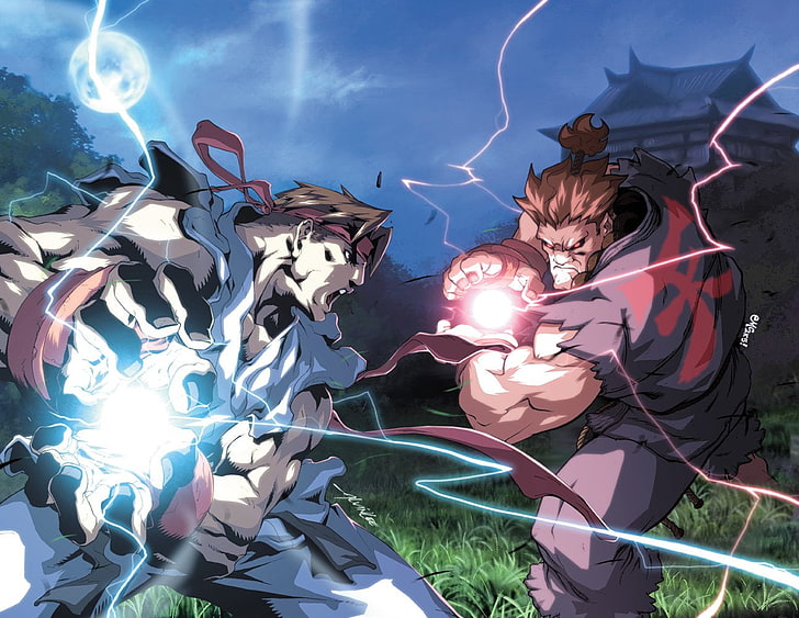 Ryu y Akuma, Street Fighter, Ryu (Street Fighter), Fondo de pantalla HD