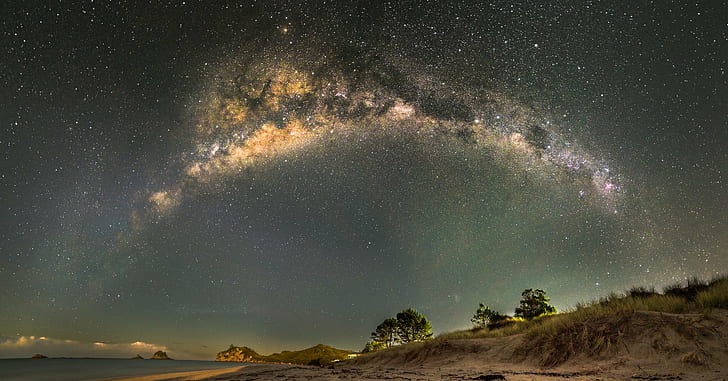 夜の時間、コロマンデル、コロマンデル、コロマンデル、星、ガンマ、写真、オーロラ、夜の時間、ニュージーランド、トムホール、ホールビーチ、旅行、冒険、天文学、星-スペース、天の川、銀河の間にオーロラのガンマ写真、夜、星座、星雲、自然、宇宙、科学、空、風景、惑星-スペース、 HDデスクトップの壁紙