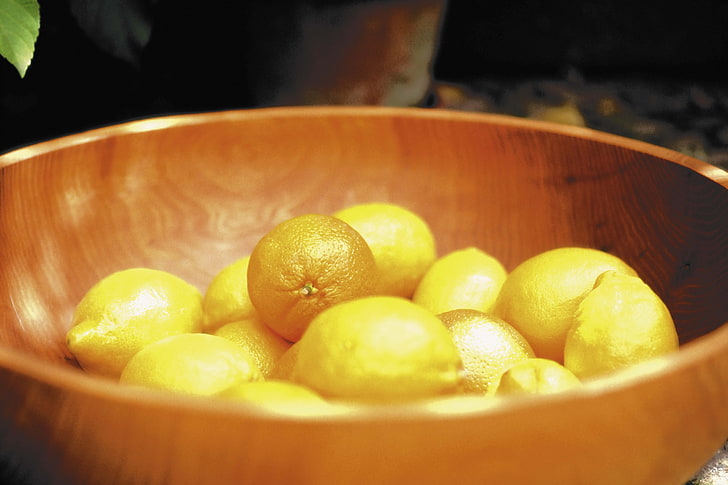 Orangenfrucht, Schüsseln, Geschirr, Zitronen, Vitamine, HD-Hintergrundbild