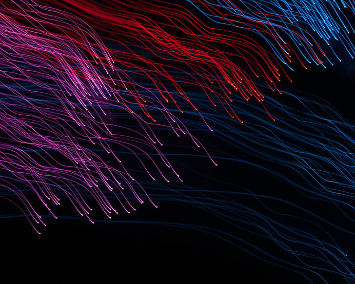 abstract, colorful, lines, glowing, waves, HD wallpaper