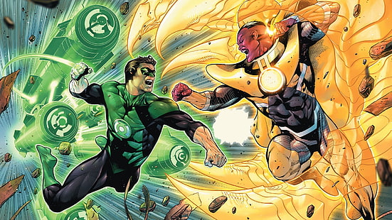Зеленый Фонарь, Комиксы DC, Хэл Джордан, Синестро, HD обои HD wallpaper