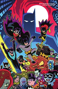 Batman, Nightwing, Batgirl, Robin (DC Comics), DC Comics, historietas, arte cómico, Joker, Catwoman, Bane, Poison Ivy, The Riddler, Scarecrow (personaje), Harley Quinn, Two-Face, Penguin, Killer Croc, Mad Sombrerero, Sr. ze, Clayface, Fondo de pantalla HD HD wallpaper