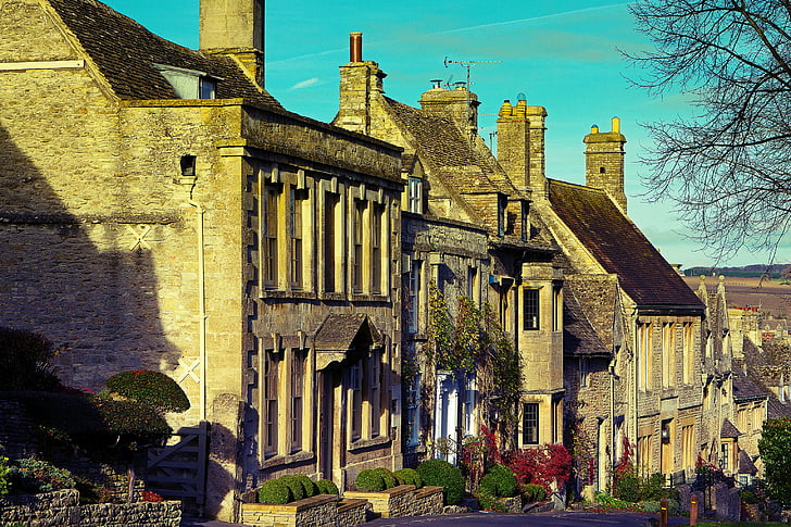 burford, cities, england, houses, oxfordshire, street, HD wallpaper