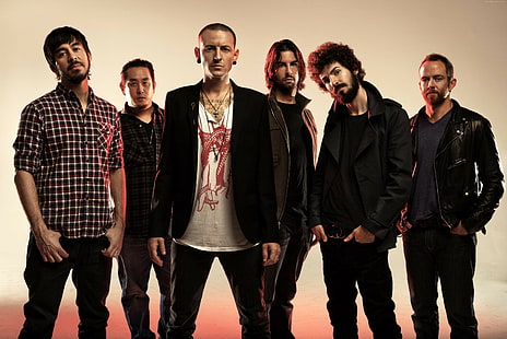 Toppmusikartister och band, Dave Farrell, Brad Delson, Mike Shinoda, Chester Bennington, Linkin Park, HD tapet HD wallpaper