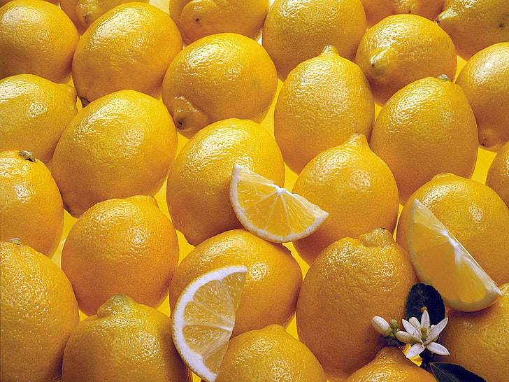 цитрусовые лимоны, лимон, цитрусовые, фрукты, HD обои